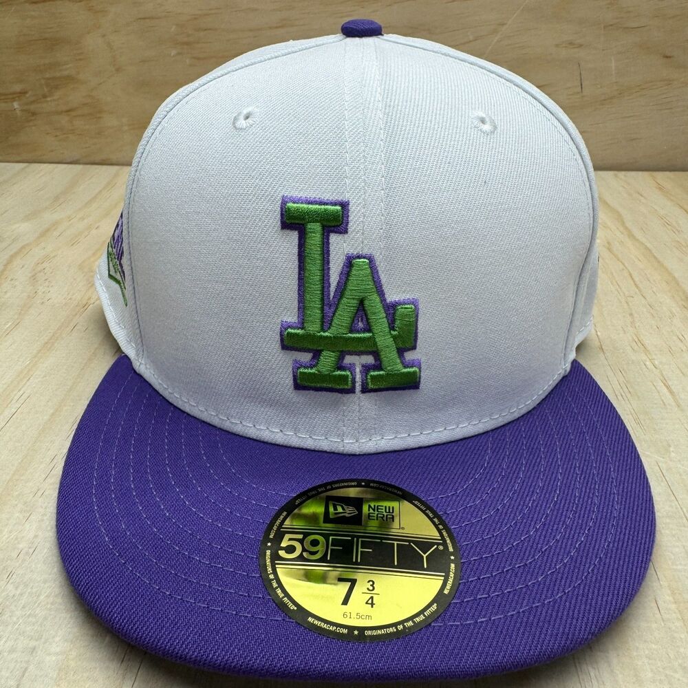 NEW Los Angeles Dodgers New Era 2020 World Series Patch 59FIFTY Fitted Hat 7 3/4